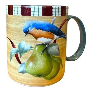 Lenox coffee cup, Eastern Blue Bird, Winter Greetings